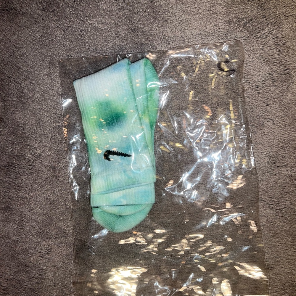 Custom Nike Men's Tie-Dye Socks - Green